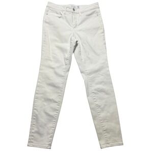 Athleta Women's White Skinny Jeans Size‎ 6 Cotton Blend Comfortable Stretch